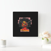 1 African American Woman Equality Black Strong Pro スクエア壁時計 (ホーム)