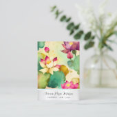 *~*  1 Art Lotus   PHOTO Nature Flowers QR AP67 名刺 (スタンド正面)