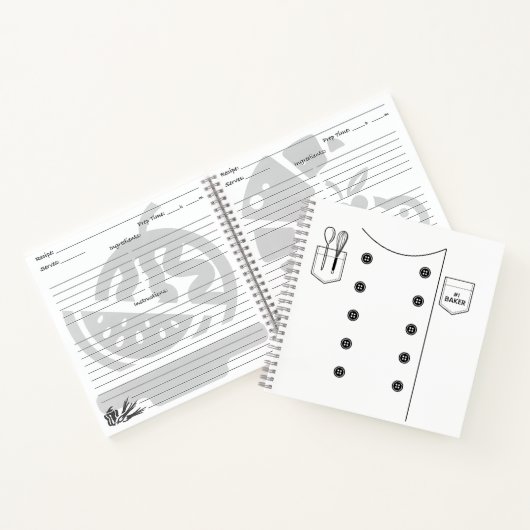 #1 Baker/Minecraft Fondant Cookbook Journal ノートブック (内部)