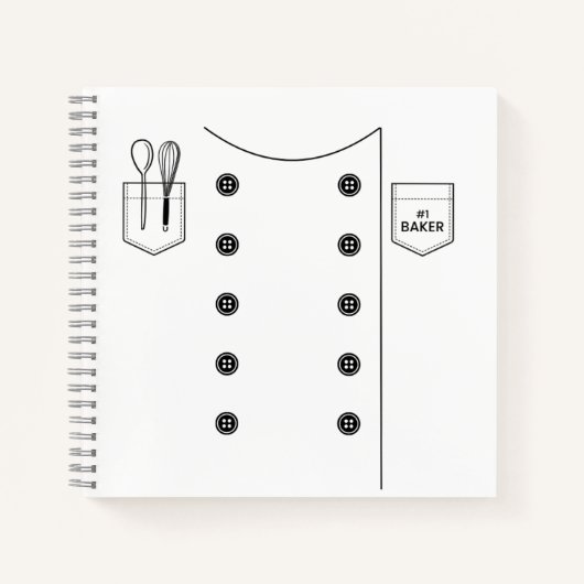 #1 Baker/Minecraft Fondant Cookbook Journal ノートブック (正面)