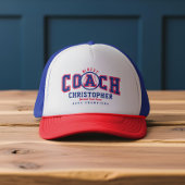 #1 Best Baseball Coach Fun Custom Name Team & Year キャップ