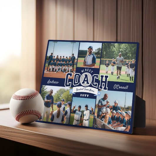 #1 Best Coach Team Photo Collage Appreciation Gift フォトプラーク