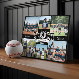 #1 Best Coach Team Photo Collage Appreciation Gift フォトプラーク