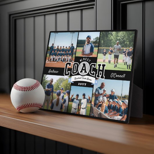 #1 Best Coach Team Photo Collage Appreciation Gift フォトプラーク