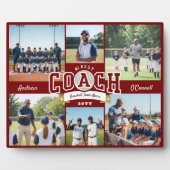 #1 Best Coach Team Photo Collage Appreciation Gift フォトプラーク (正面)