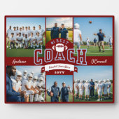#1 Best Football Coach Photo Appreciation Gift フォトプラーク (正面)