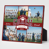 #1 Best Football Coach Photo Appreciation Gift フォトプラーク (側面)