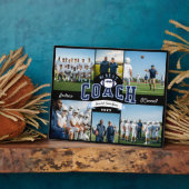 #1 Best Football Coach Photo Appreciation Gift フォトプラーク (側面)