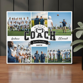 #1 Best Football Coach Photo Appreciation Gift フォトプラーク
