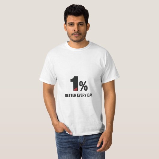 1% Better Every Day – Minimal  Tシャツ (正面フル)