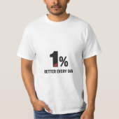 1% Better Every Day – Minimal Tシャツ (正面)