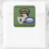 1 BN 26歩兵第101歩兵空中ステッカー スクエアシール (バッグ)