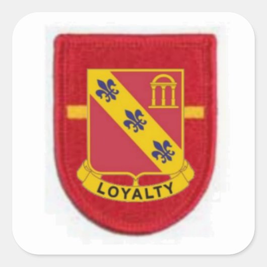 1 BN 319thフィールド砲兵フラッシュ/DUIスタンプ スクエアシール (正面)