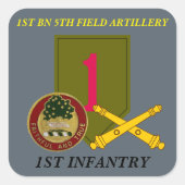 1 BN 5フィールド第1歩兵芸術品を気取ったシール スクエアシール (正面)