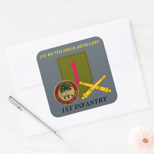 1 BN 5フィールド第1歩兵芸術品を気取ったシール スクエアシール (封筒)