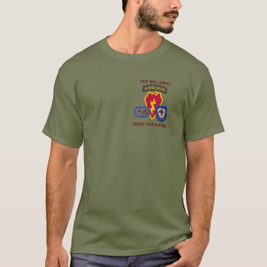 1 BN 501歩兵第25歩兵師分隊Tシャツ Tシャツ (正面)