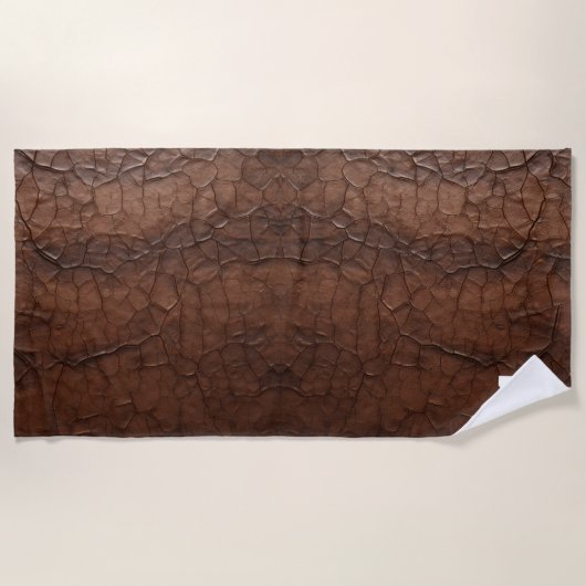 #1 Bro Leather-look ビーチタオル (正面)