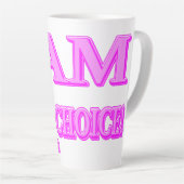 "#1 CHOICE"かわいい表現デザイン。買今 カフェラテマグ (右アングル)