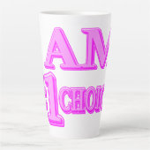 "#1 CHOICE"かわいい表現デザイン。買今 カフェラテマグ (正面)