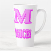 "#1 CHOICE"かわいい表現デザイン。買今 カフェラテマグ (右)