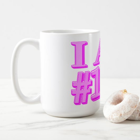 "#1 CHOICE"かわいい表現デザイン。買今 コーヒーマグカップ (ドーナツ)