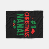 #1 Christmas Nana フリースブランケット (正面(横))