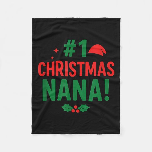 #1 Christmas Nana フリースブランケット (正面)