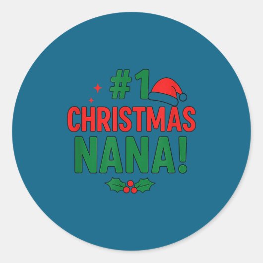#1 Christmas Nana  ラウンドシール (正面)