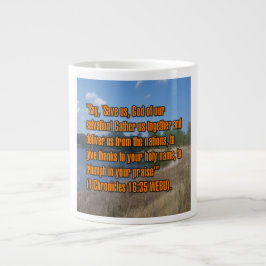 1 Chronicles 16:35 WEBU Mug ジャンボコーヒーマグカップ