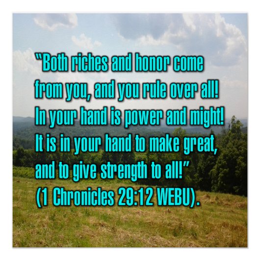 1 Chronicles 29:12 WEBU ポスター (正面)