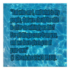 1 Chronicles 29:14 WEBU ポスター