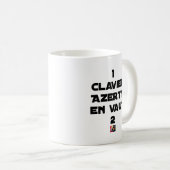 1 CLAVIER AZERTY EN VAUT 2 - Jeux de mots コーヒーマグカップ (正面右)