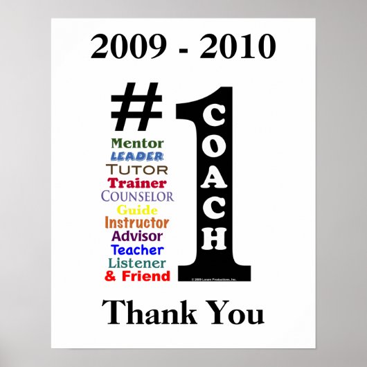 #1 Coachの署名ポスター ポスター (正面)