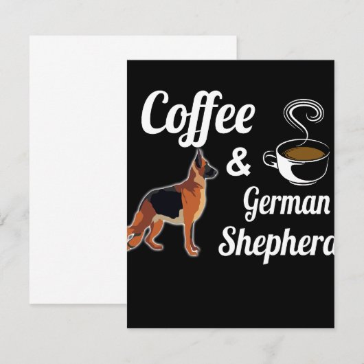 1 Coffe And German Shepherd 招待状 (正面/裏面)