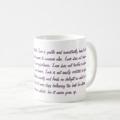 1 Cor 13 Passion Translation Plum Love Bible Verse コーヒーマグカップ (正面右)
