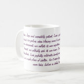 1 Cor 13 Passion Translation Plum Love Bible Verse コーヒーマグカップ (正面左)