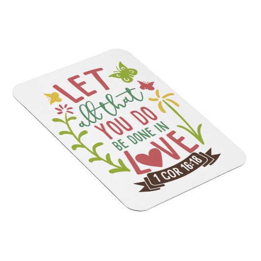 1 COR 16:18愛で行なうことを全て許しなさい マグネット (右側)