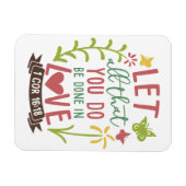 1 COR 16:18愛で行なうことを全て許しなさい マグネット (横)