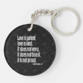 1 Corinthiansの13:4アクリルの円形のKeychain キーホルダー (裏面)