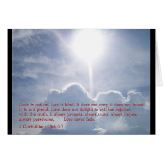1 Corinthiansの13:4 6-7の雲