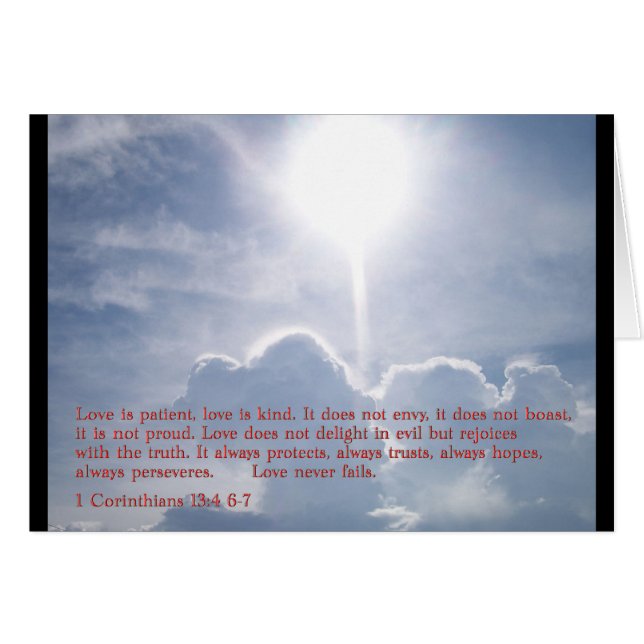 1 Corinthiansの13:4 6-7の雲 (正面横)