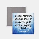 1 Corinthians 10:31  マグネット (正面/裏面)