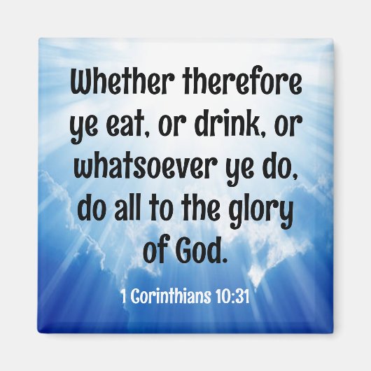 1 Corinthians 10:31  マグネット (正面)