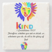 1 Corinthians 10:31 LK Coaster – Sip with Purpose ストーンコースター (正面)