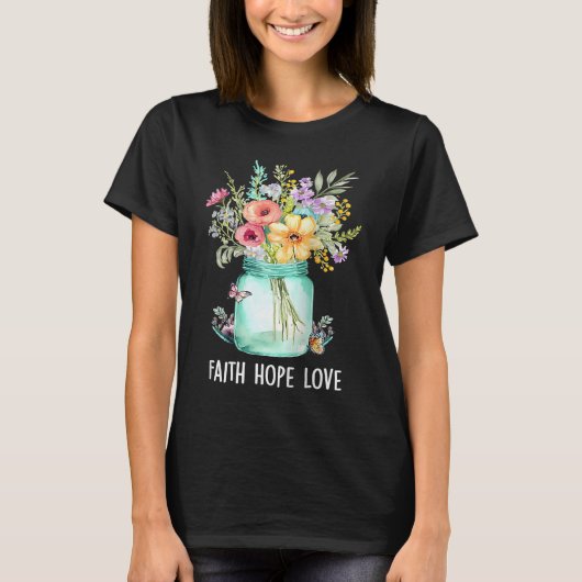 1 Corinthians 1313  Faith Hope Love Christian Appa Tシャツ (正面)