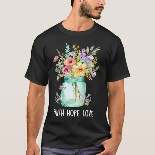 1 Corinthians 1313 Faith Hope Love Christian Appa Tシャツ (正面)