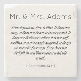 1 Corinthians 13 夫婦の姓 ウェディング ストーンコースター