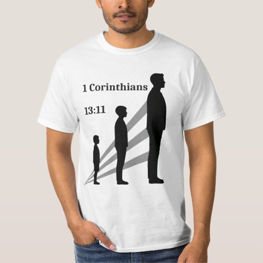 1 Corinthians 13:11 - All43による男への旅 Tシャツ (正面)