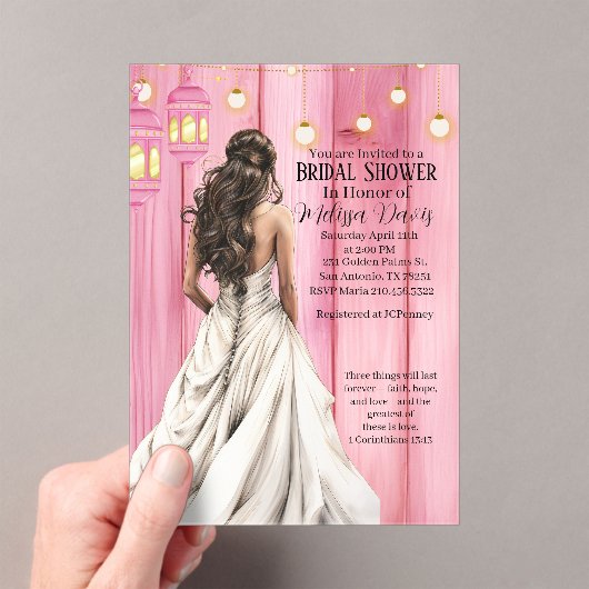 1 Corinthians 13:13 Bridal Shower Invitation アクリル招待状 (インサイチュ (ポータブル))