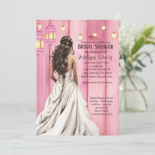 1 Corinthians 13:13 Bridal Shower Invitation 招待状 (スタンド正面)